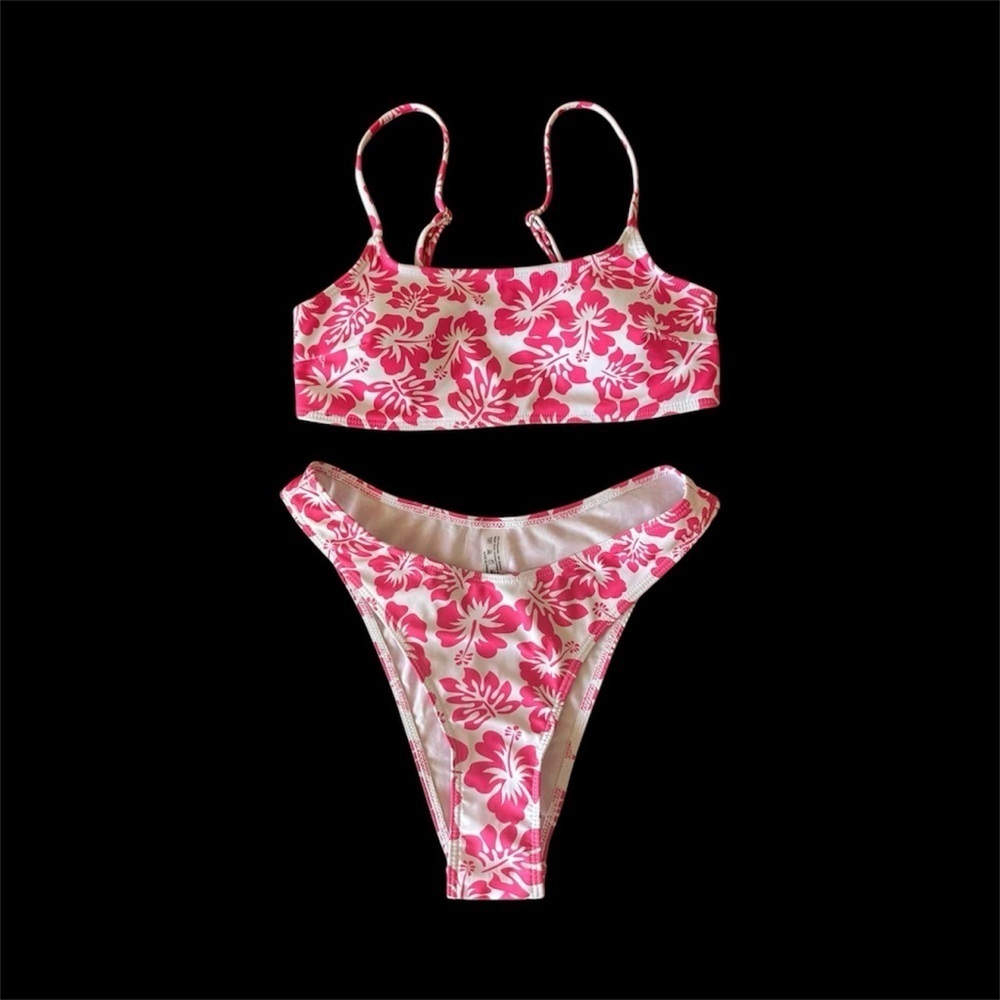 Pink Floral Bikini Set